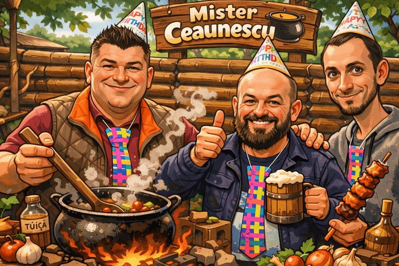 Mister Ceaunescu team - Razvan, Marius, Cristian, and Mihai